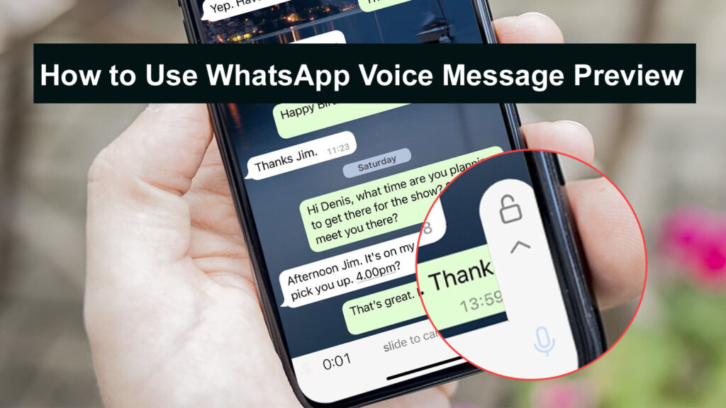 WhatsApp में Voice Message Preview