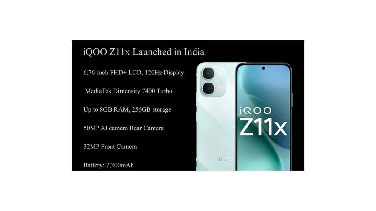 iQOO Z11x 5G smartphone with massive 7200mAh battery and powerful processor launched in India