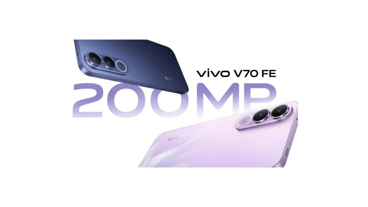 Vivo V70 FE 5G premium design with 200MP camera and large AMOLED display