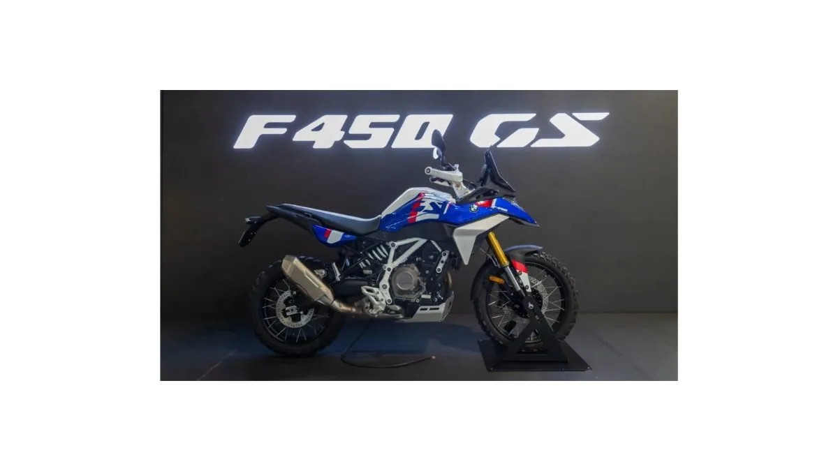 BMW F 450 GS adventure motorcycle launch in India showing premium touring bike designed for highway comfort and light off-road riding