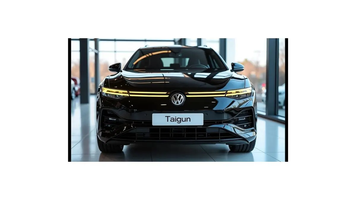 Volkswagen Taigun Facelift 2026 front design with LED headlights and bold grille